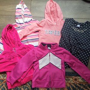 Bundle of 5 girls' sweatshirts/hoodies 5T